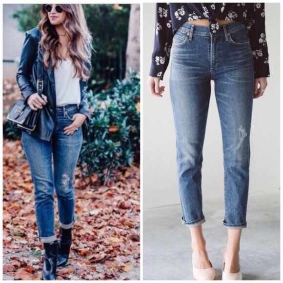 Citizens Of Humanity Denim - Citizens Of Humanity Cara High-Rise Cigarette Ankle Jeans